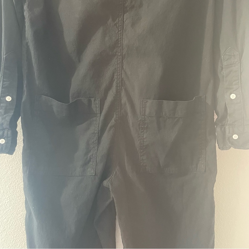 Frank & Eileen | Northern Ireland Black Performance Linen Blend Jumpsuit Medium - Picture 9 of 10